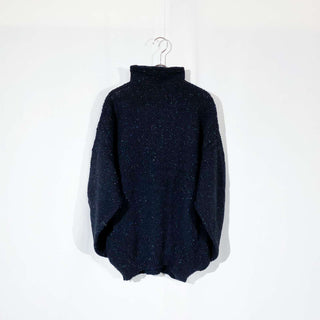 90's〜 ALPS ポケット付 カラーネップ ハーフジップ ニット セーター