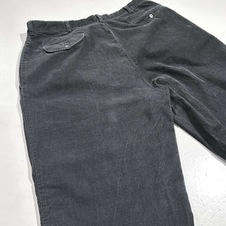 90's～ "made in SINGAPORE" OLD RALPH LAUREN ブラック 2タック コーデュロイ パンツ