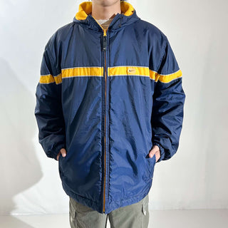 00's NIKE ナイロン×フリース フーデッド リバーシブル ライン シェル ジャケット