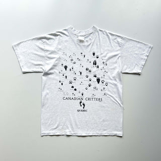 90's "CANADIAN CRITTERS" アニマル プリント Tシャツ