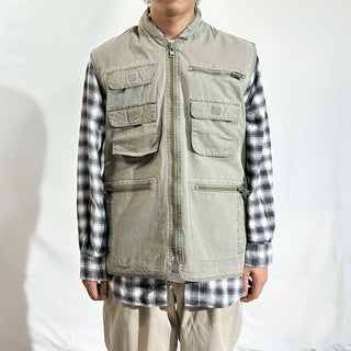 80's BANANA REPUBLIC カーキ サファリ ベスト