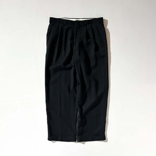 90's～00's "MADE IN DOMINICA" DOCKERS SLATES STAIN DEFENDER ブラック 2タック ワイド スラックス