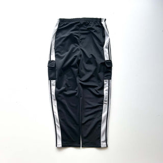 90's～00's GENERATION ONE ブラック×グレー ドローコード カーゴタイプ スナップ トラック パンツ