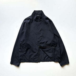 00's DKNY ブラック ナイロン×コットン 比翼 ダブルジップ シェル ジャケット
