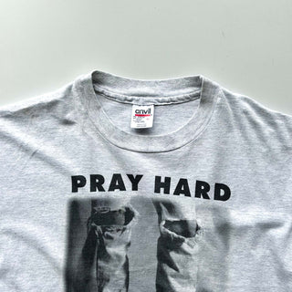 90's "made in USA" anvil ""PRAY HARD" ジーザス プリント Tシャツ