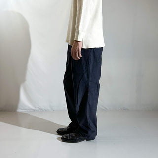 90's～ "deadstock" LANDS' END ２タック コーデュロイ パンツ (TRUENAVY 33×30)