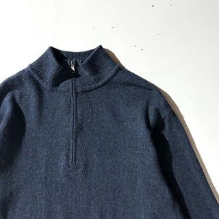 00's Patagonia "lambswool" メランジ ハーフジップ ニット セーター
