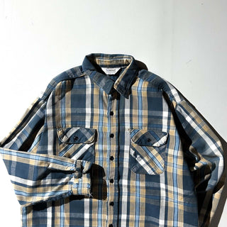 80's "made in USA" FIVE BROTHER ボロ チェック L/Sネルシャツ