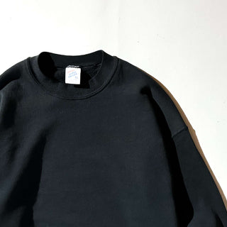 90's "made in USA" JERZEES ブラック 短丈 無地 スウェット シャツ