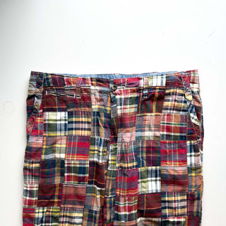 90's～ OLD RALPH LAUREN ドローコード パッチワーク マドラス ワイド ショーツ