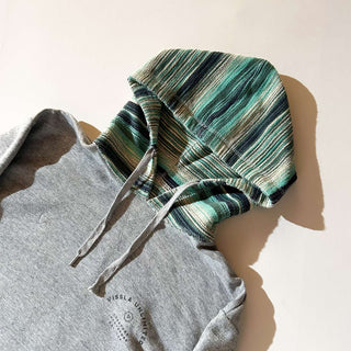 90's～00's リバーシブル マルチボーダー×グレー スウェット パーカ