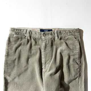 00's GAP "relaxed fit" グレージュ 太畝 コーデュロイ パンツ