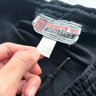 90's～00's GENERATION ONE ブラック×グレー ドローコード カーゴタイプ スナップ トラック パンツ