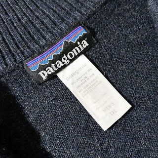 00's Patagonia "lambswool" メランジ ハーフジップ ニット セーター
