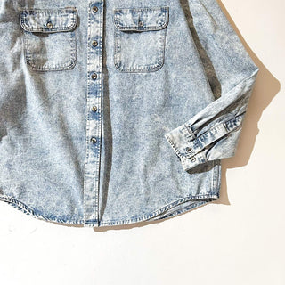 80's "made in USA" Carhartt ケミカルウォッシュ デニム L/Sシャツ