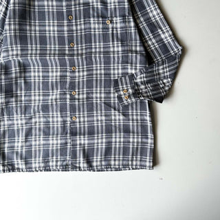 ～90's ブラック×ホワイト チェック L/Sシャツ
