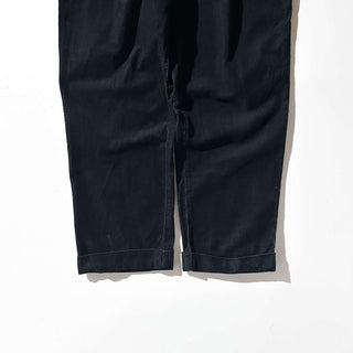 90's～ "made in SINGAPORE" OLD RALPH LAUREN ブラック 2タック コーデュロイ パンツ
