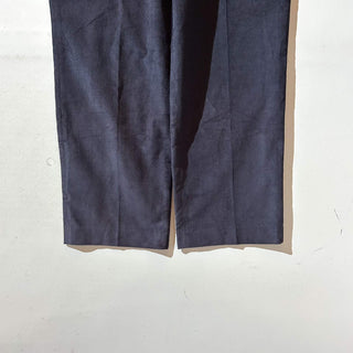90's～ "deadstock" LANDS' END ２タック コーデュロイ パンツ (TRUENAVY 33×30)