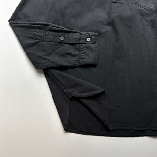 00's RALPH LAUREN ブラック ３点留め ハーフボタン  L/Sシャツ