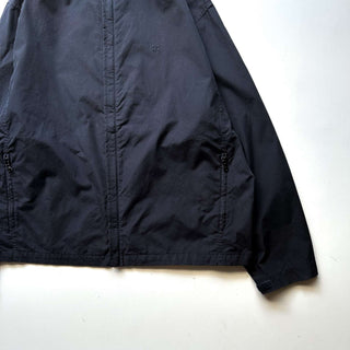 00's DKNY ブラック ナイロン×コットン 比翼 ダブルジップ シェル ジャケット