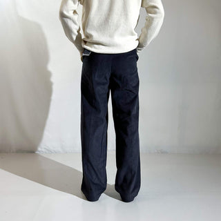 90's～ "deadstock" LANDS' END ２タック コーデュロイ パンツ (TRUENAVY 33×30)