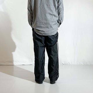 90's adidas team ブラック ドローコード スナップ パンツ