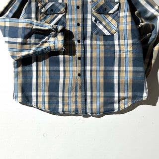 80's "made in USA" FIVE BROTHER ボロ チェック L/Sネルシャツ