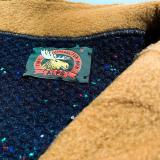 90's〜 ALPS ポケット付 カラーネップ ハーフジップ ニット セーター