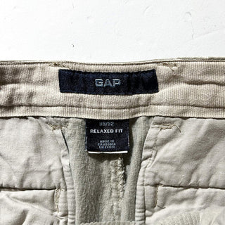00's GAP "relaxed fit" グレージュ 太畝 コーデュロイ パンツ