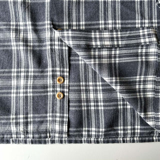～90's ブラック×ホワイト チェック L/Sシャツ