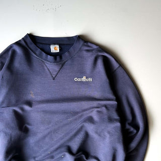 90's～00's Carhartt ボロ ワンポイント スウェット シャツ