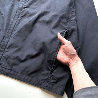 00's DKNY ブラック ナイロン×コットン 比翼 ダブルジップ シェル ジャケット