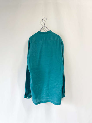Burlingtons' ネールカラー リネン L/S シャツ
