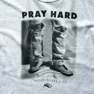 90's "made in USA" anvil ""PRAY HARD" ジーザス プリント Tシャツ