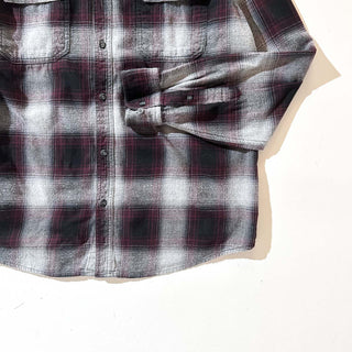 00's GEORGE ボタンダウン オンブレ風  L/Sネルシャツ