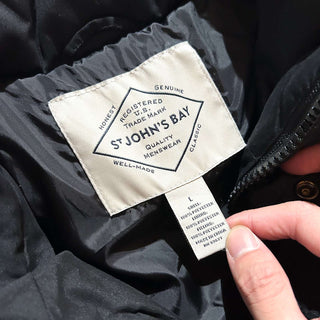 St. John's Bay ブラック スナップ 中綿 ベスト