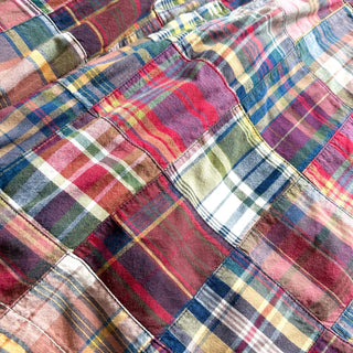 90's～ OLD RALPH LAUREN ドローコード パッチワーク マドラス ワイド ショーツ