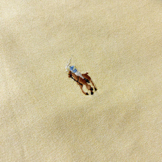 90's～ OLD RALPH LAUREN クリームイエロー ボタンダウン L/Sシャツ