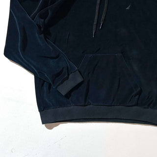 00's NAUTICA ブラック ベロア スウェット パーカ