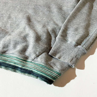 90's～00's リバーシブル マルチボーダー×グレー スウェット パーカ