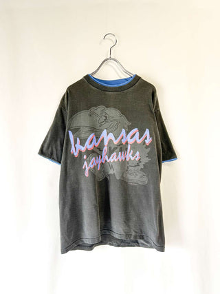 90's "made in USA" Kansas JayhawksTシャツ