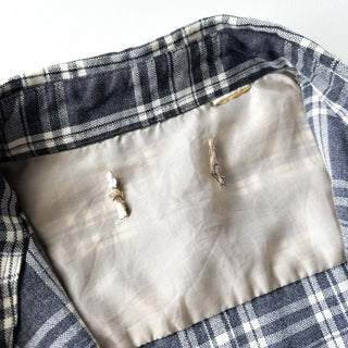 ～90's ブラック×ホワイト チェック L/Sシャツ