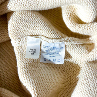 90's LANDS' END 無地 ドリフター Vネック ニット セーター (アイボリー)