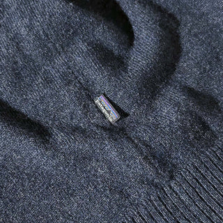 00's Patagonia "lambswool" メランジ ハーフジップ ニット セーター