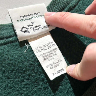 90's "made in USA" Cotton exchange リバースウィーブタイプ カレッジ スウェット シャツ