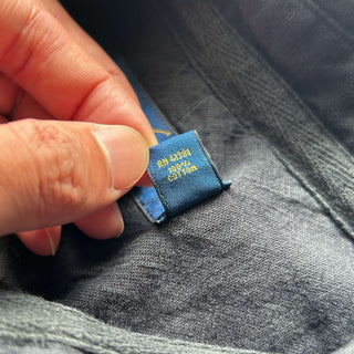 00's RALPH LAUREN ブラック ３点留め ハーフボタン  L/Sシャツ