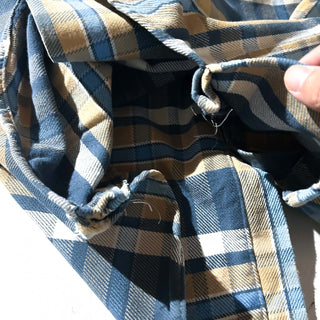 80's "made in USA" FIVE BROTHER ボロ チェック L/Sネルシャツ