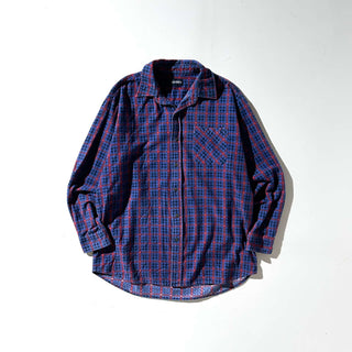 00's PURITAN レギュラーカラー チェック プリント ネル L/Sシャツ