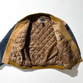 90's～00's FREE COUNTRY 2トーン キルティング レザー ブルゾン ジャケット