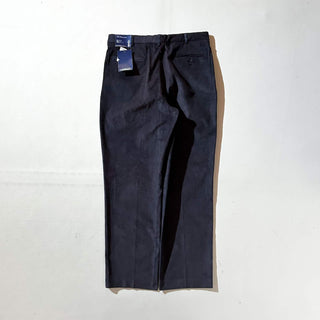 90's～ "deadstock" LANDS' END ２タック コーデュロイ パンツ (TRUENAVY 33×30)